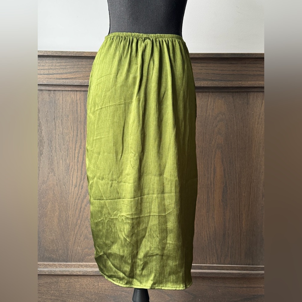 Ro & De capsule collection tie waist wrap Green Skirt NWT Small - Picture 4 of 7